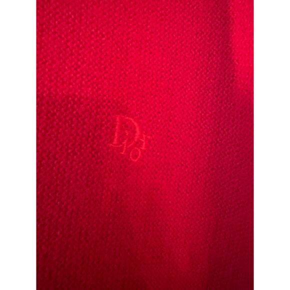 Christian Dior Red Cardigan Orlon Acrylic Button Front Preppy Classic Christmas - Picture 9 of 9